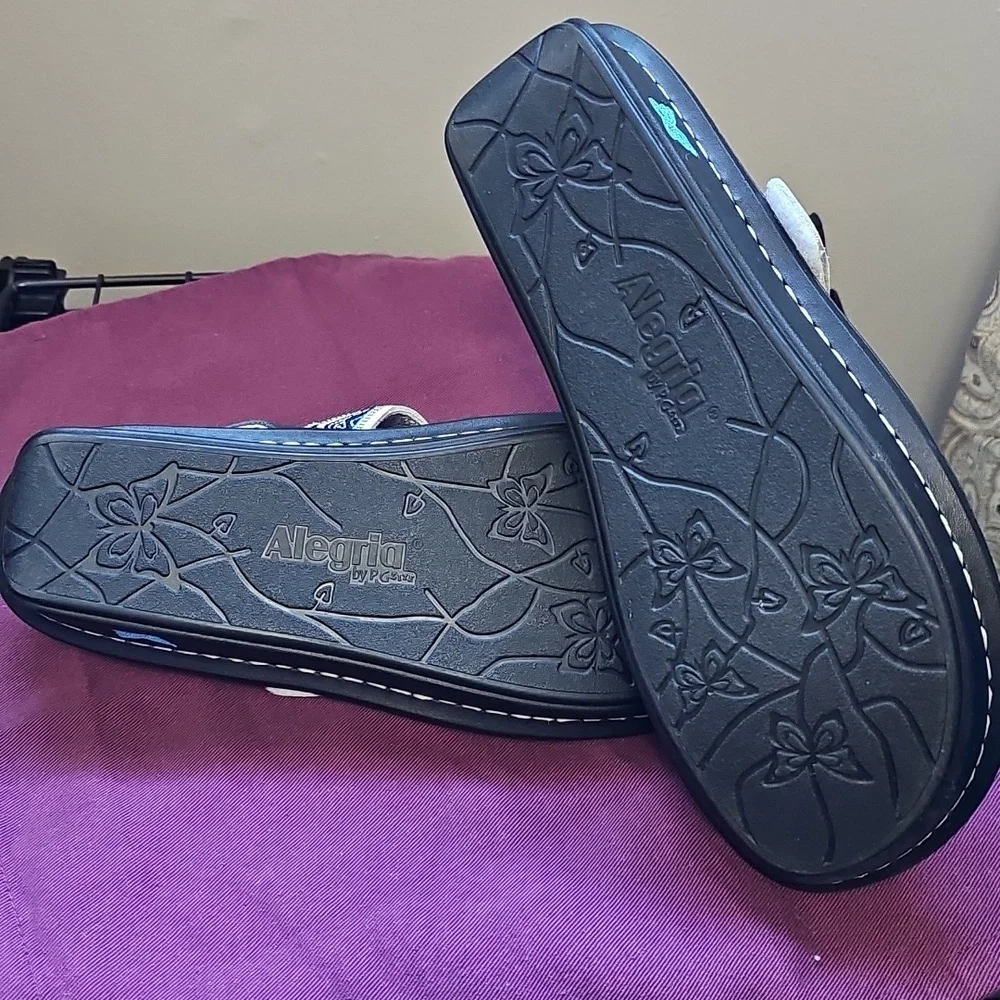 Alegria Women's Blue Sandals. Leather Uppers And Lining. Eu 39 Us 8 - Picture 4 of 4